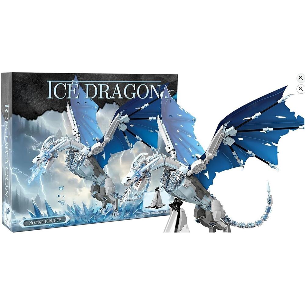 Ice Dragon 1019-Piece Building Set Model Kit – Adult Display Toy GOT Style